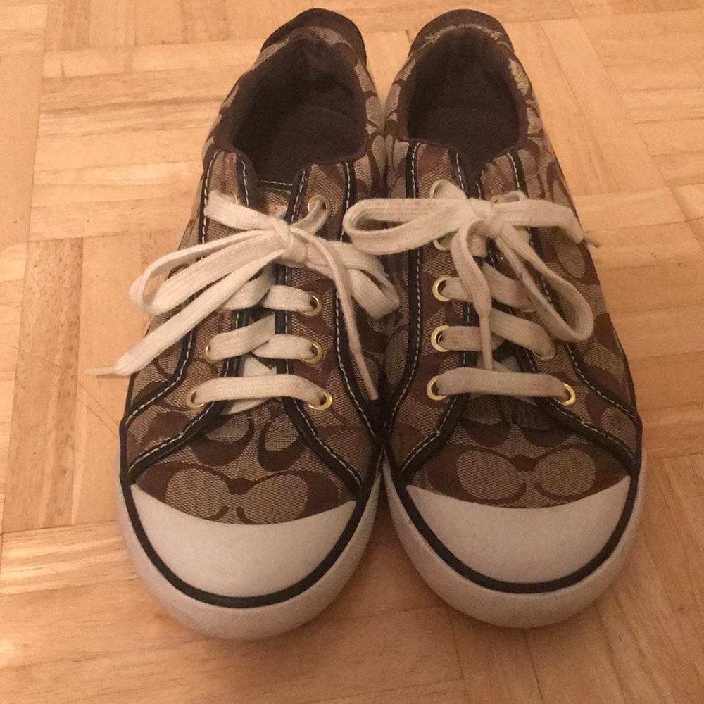 Brown coach sneakers